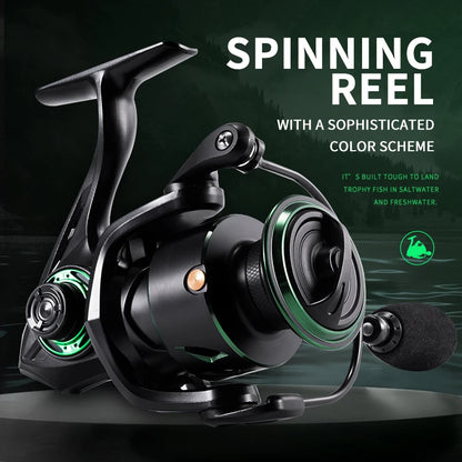 RF Spinning Reel Fishing Reel 5.2:1  Saltwater Aluminum Spool