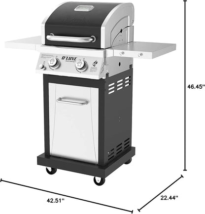 Deluxe 2-Burner Propane Gas Grill Convertible