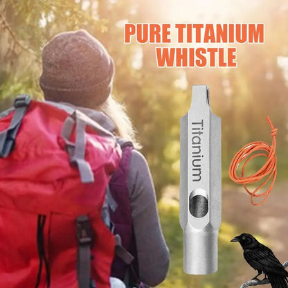 Portable Titanium Whistle Emergency Survival Whistle With Lanyard