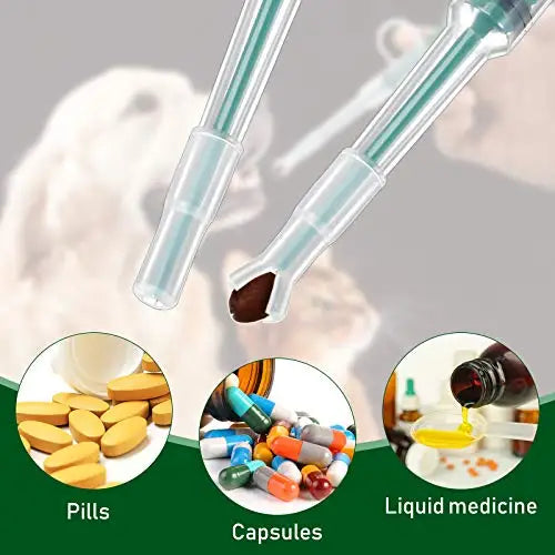 Pet Pill Soft Tip Tablet Syringe Pusher Animal Medicine