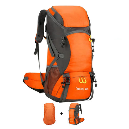 Waterproof 50L Lightweight Travel Backpack with Rain Cover