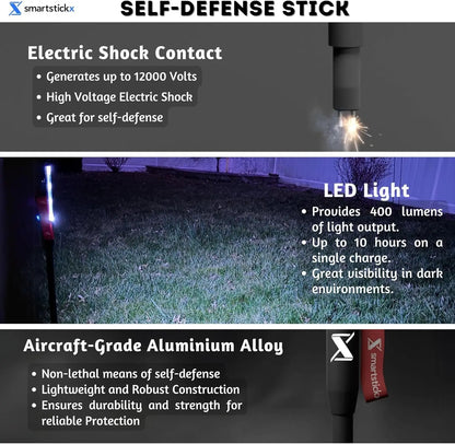 Walking Stick Collapsible Trekking Pole Survival Hiking Stick Aircraft Aluminum