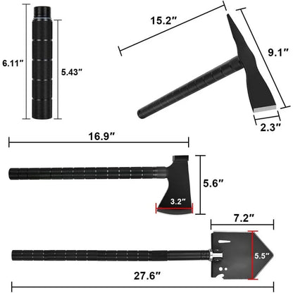 Camping Shovels Axe, Military Spade, Folding Off-Roading Tool Kit