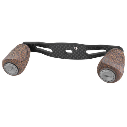 Fishing Reel Handle Wood Knob Carbon Fiber Frame with Fittings Replacement Parts
