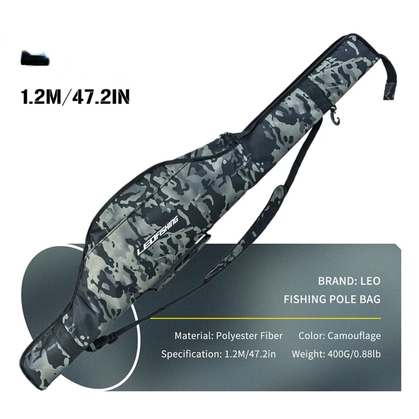 Large-capacity Outdoor Fishing Rod Bag Waterproof Adjustable Strap