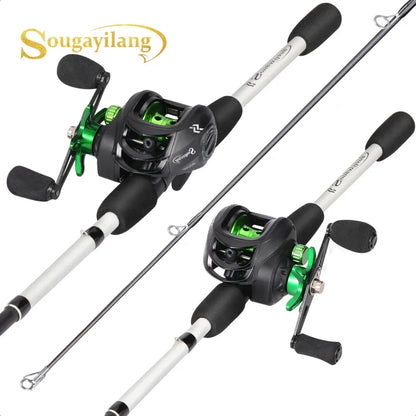 Bait casting Fishing Rod and Reel Set 7.2 1 Gear Ratio Freshwater Bass Fishing