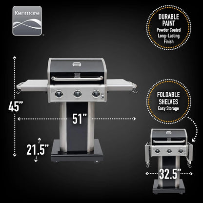 3-Burner Outdoor BBQ Grill