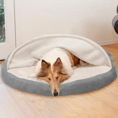 44" Round Orthopedic Dog Bed for Large Dogs w/ Removable Washable Cover, For Dogs Up to 80 lbs - 44.0"L x 44.0"W x 3.0"