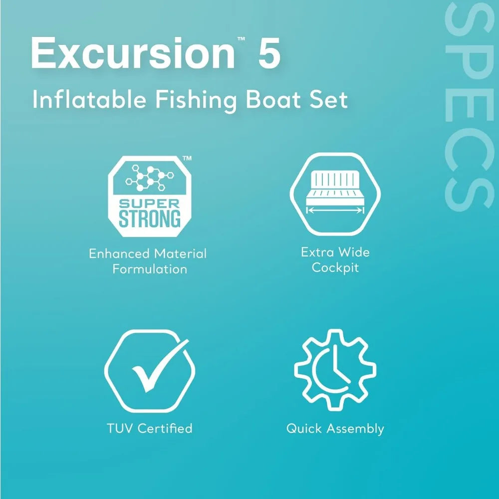 Inflatable Boat Series: Includes Deluxe 54in Boat Oars