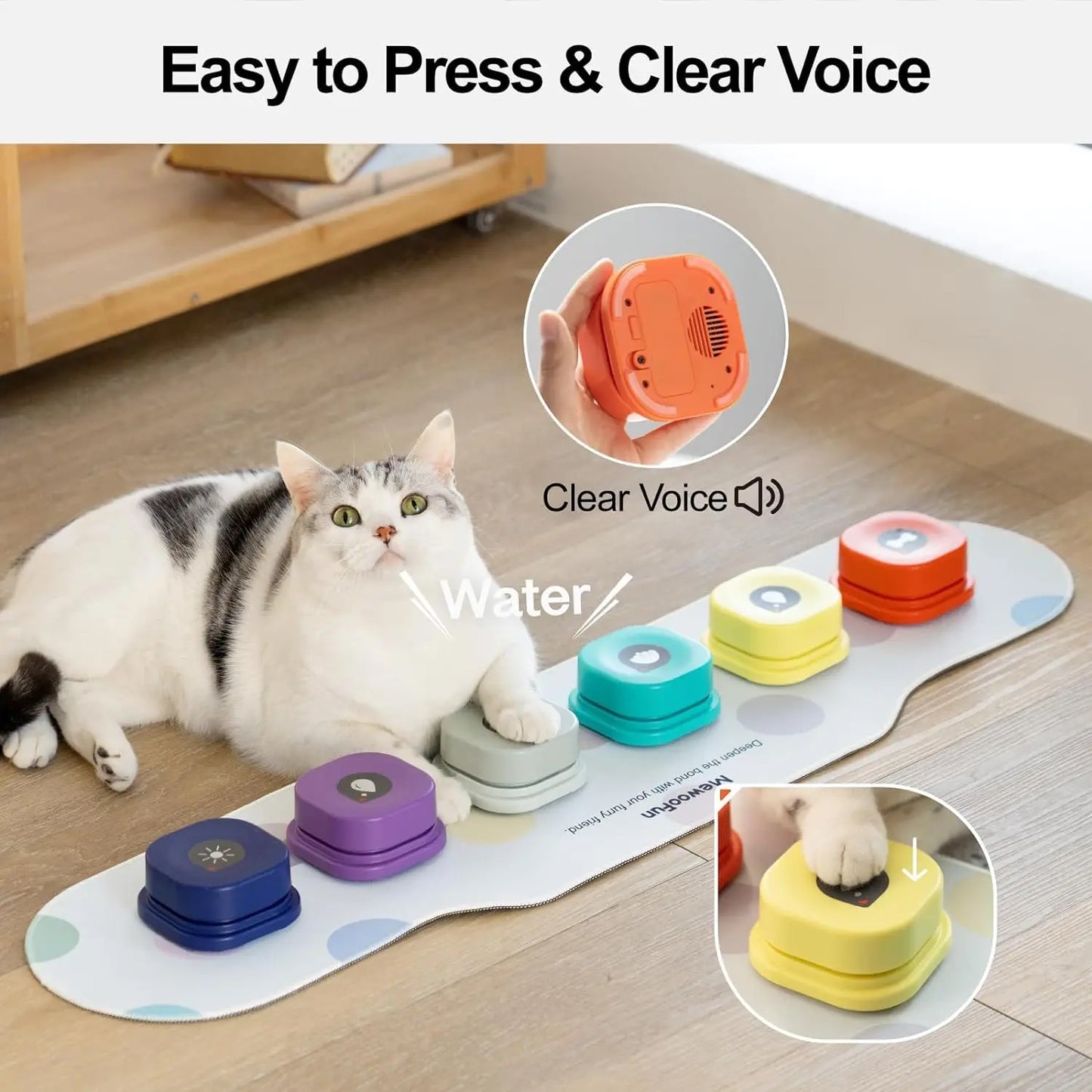 Voice Recording Button Pet Toys Recordable Talking Button with Mat