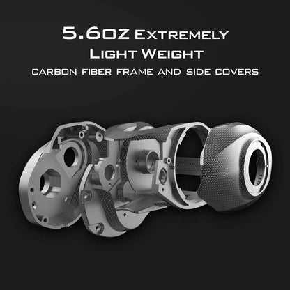 Bait Finesse Bait casting Reel, Carbon Fiber Fishing Reel - Drag Clicker Version, 7.2:1 Gear Ratio Fishing Reel