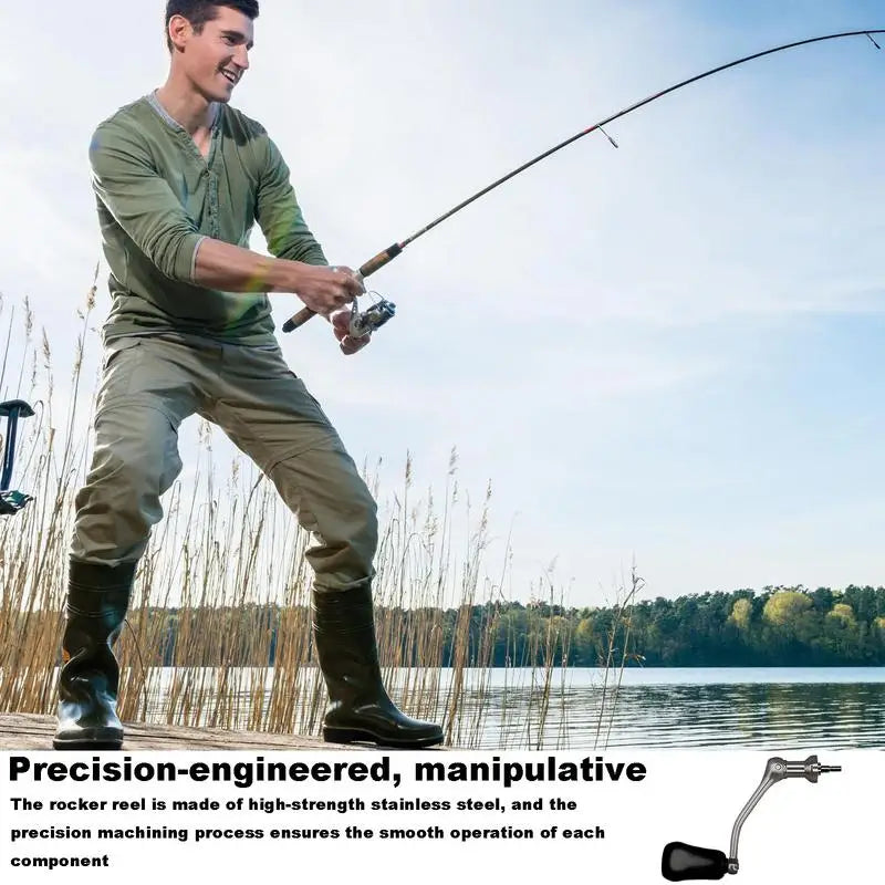 Fishing Reels Crank Rock Arm Ergonomic Rocker Fishing Wheel Handle Replacement Grip Parts Fishing Wheel Grasp For Fishing Reels