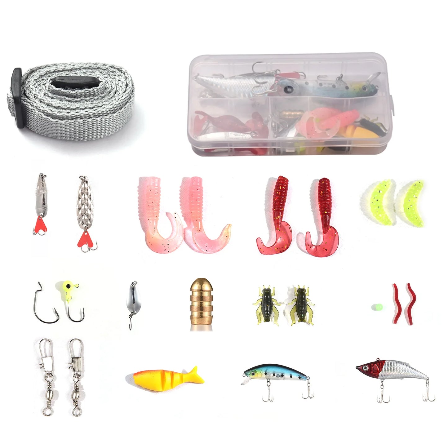 Kids Fishing Rod and Reel Combo with Hooks Lures and Tackle Box