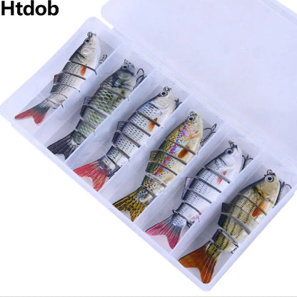 6 Pieces/set Fishing Lures Set With Box Multi Segments