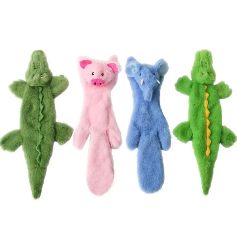 Dog Toys Soft Animal Plush Dogs Squeaker Chew No Stuffing Squeaker