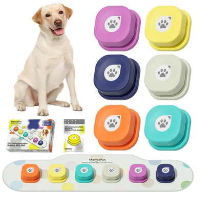 Voice Recording Button Pet Toys Recordable Talking Button with Mat