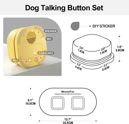 Voice Recording Button Pet Toys Recordable Talking Button with Mat