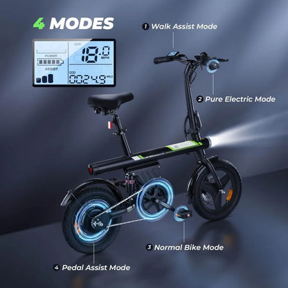 U1 Electric Bike for Adults 750W Peak Motor,20 mph Foldable