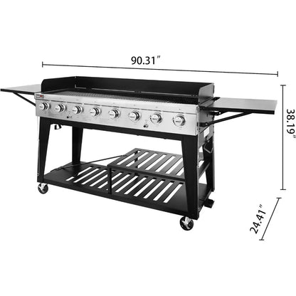 -Burner Gas Grill, 104,000 BTU Liquid Propane Grill